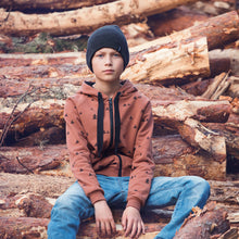 Load image into Gallery viewer, Mocha Bisque Ribbed Knit Fabric by See You At Six, Oeko Tex Class 1 Certified