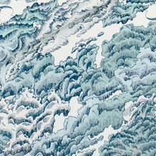 Load image into Gallery viewer, Rainy Clouds Off-White French Terry Fabric by See You At Six, Oeko Tex Class 1 Certified