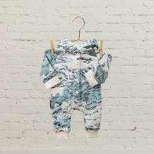 Load image into Gallery viewer, Rainy Clouds Off-White French Terry Fabric by See You At Six, Oeko Tex Class 1 Certified