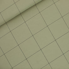 Load image into Gallery viewer, Thin Grid Tea Green French Terry Fabric by See You At Six, Oeko Tex Class 1 Certified