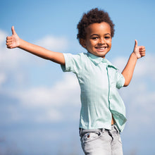 Load image into Gallery viewer, Thin Grid Harbor Green Viscose Rayon See You At Six