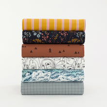 Load image into Gallery viewer, Rainy Clouds Off-White French Terry Fabric by See You At Six, Oeko Tex Class 1 Certified