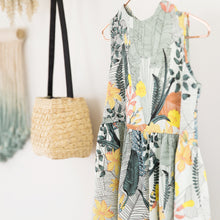 Load image into Gallery viewer, Tropic Flowers Chalk Blue Viscose Rayon Fabric by See You At Six, Oeko Tex Class 1 Certified