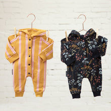 Load image into Gallery viewer, Verticals Harvest Gold French Terry Fabric by See You At Six, Oeko Tex Class 1 Certified