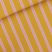 Load image into Gallery viewer, Verticals Harvest Gold French Terry Fabric by See You At Six, Oeko Tex Class 1 Certified