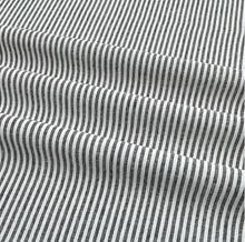 Load image into Gallery viewer, Black Stripes Linen Blend