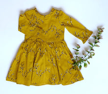 Load image into Gallery viewer, Mustard Cherry Blossoms Woven Cotton