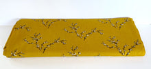 Load image into Gallery viewer, Mustard Cherry Blossoms Woven Cotton