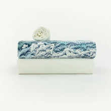 Load image into Gallery viewer, Rainy Clouds Off-White French Terry Fabric by See You At Six, Oeko Tex Class 1 Certified
