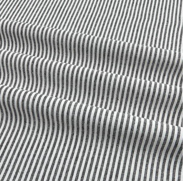 Black Stripes Linen Blend