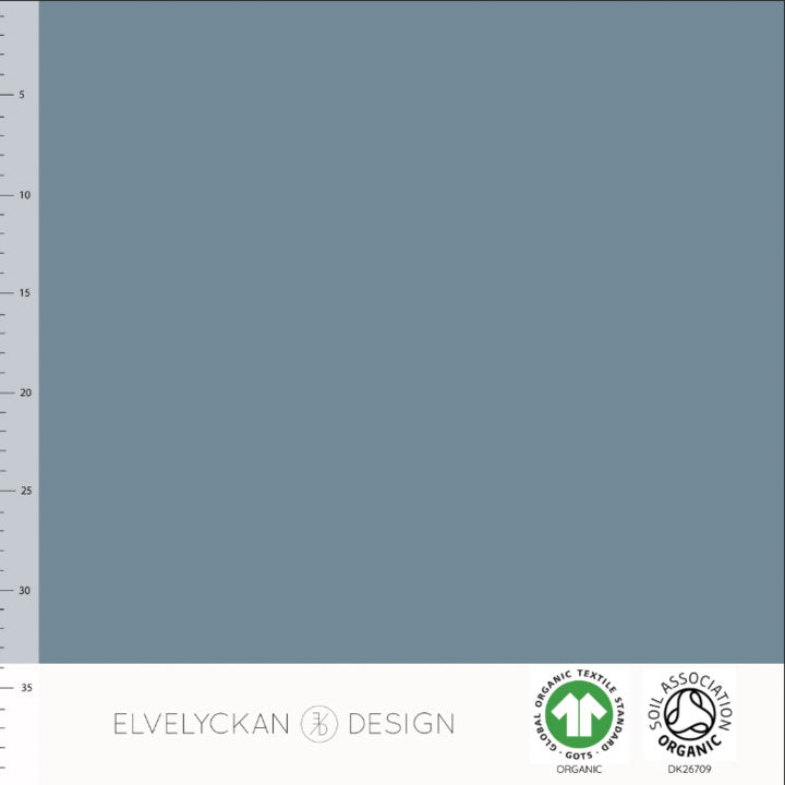Organic Blue Solid Jersey KNIT Fabric by Elvelyckan Designs