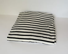 Load image into Gallery viewer, Black &amp; White Ribbed Knit Fabric
